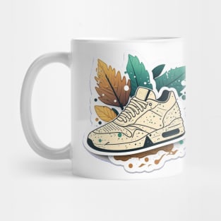 Step into Style and Sustainability with our Beige Brown and Black Sneaker Mug